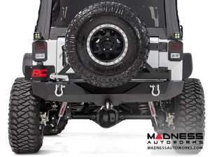 Jeep Wrangler JK Black Heavy Duty Rock Crawler Rear Bumper (2007 - 2018)